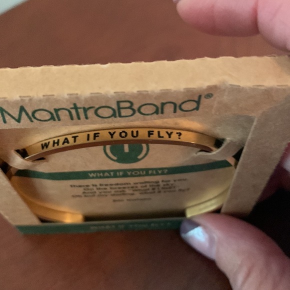 Mantra band gold bracelet; What if you fly? - Picture 2 of 2